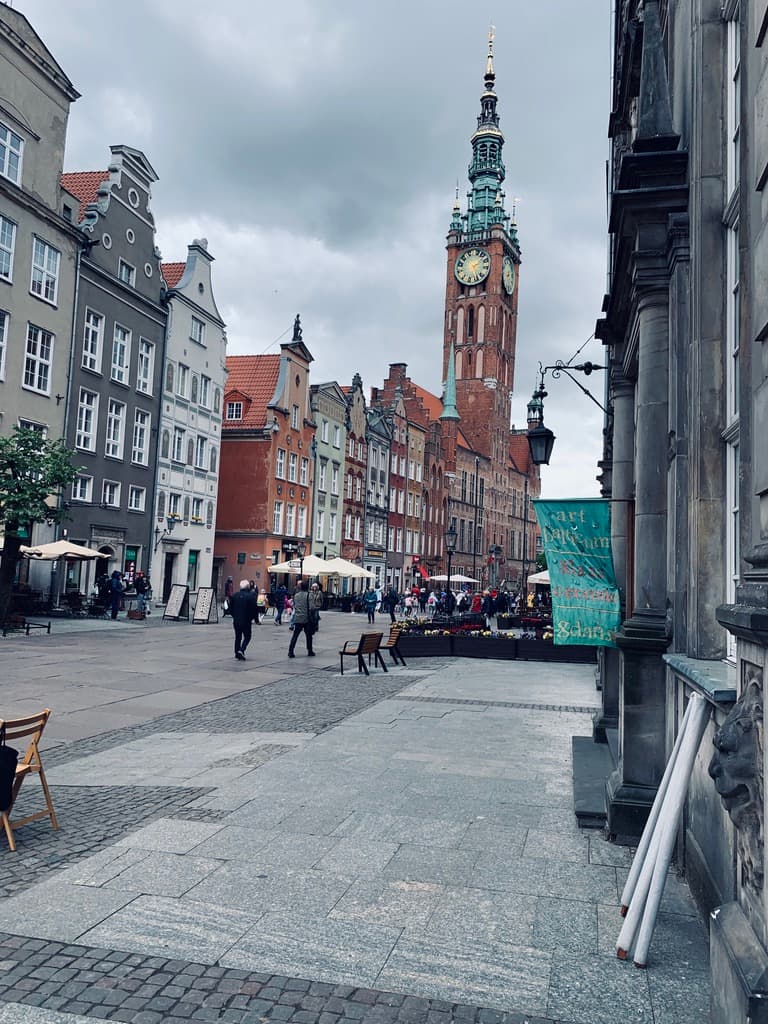 Gamlebyen og rådhustårnet i Gdansk