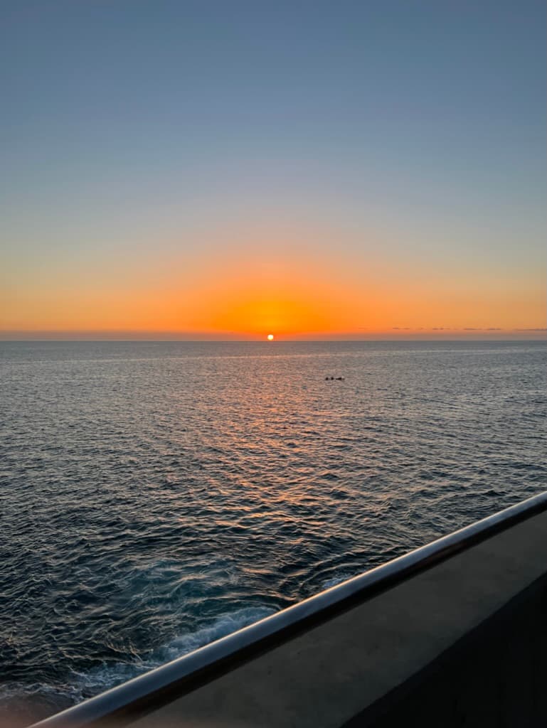 Sunset over the ocean