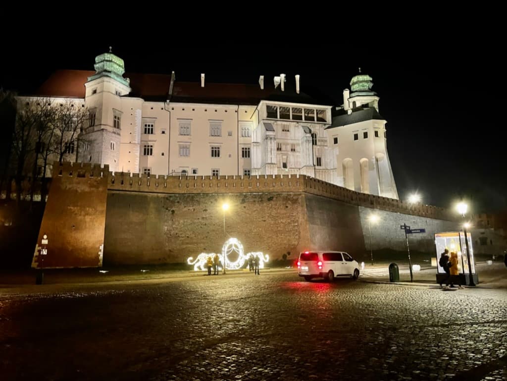 Wawel Castle at night