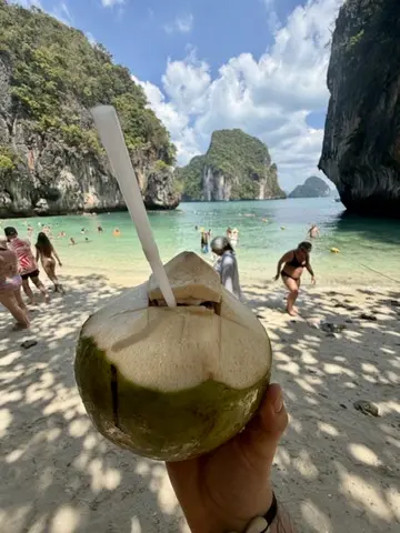 Coconut on the beach at Koh Lao Lading in Krabi